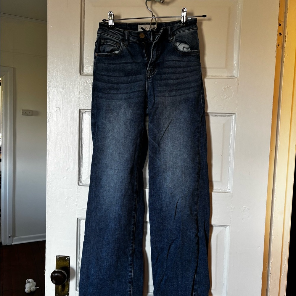 Risen wide leg Classic Blue Women's Jeans